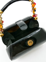 Patent Beaded Handle Bag Accessory arcadeshops.com