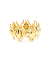 Goldtone Sculpted Link Bracelet Accessory arcadeshops.com