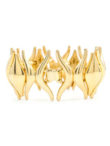 Goldtone Sculpted Link Bracelet Accessory arcadeshops.com