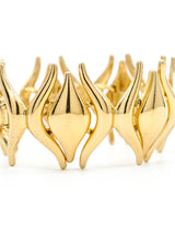 Goldtone Sculpted Link Bracelet Accessory arcadeshops.com