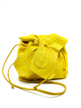 Carlos Falchi Yellow Leather Buffalo Crossbody Accessory arcadeshops.com