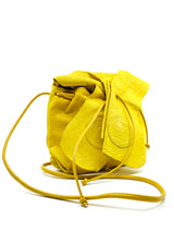 Carlos Falchi Yellow Leather Buffalo Crossbody Accessory arcadeshops.com