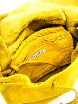 Carlos Falchi Yellow Leather Buffalo Crossbody Accessory arcadeshops.com