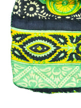 Green Paisley Block Printed Indian Silk Scarf Accessory arcadeshops.com