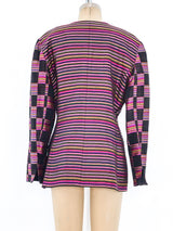 Victor Costa Rainbow Striped Jacket Jacket arcadeshops.com