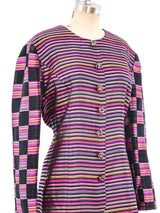 Victor Costa Rainbow Striped Jacket Jacket arcadeshops.com