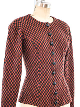 Betsey Johnson Punk Label Checker Jersey Top Top arcadeshops.com