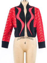 Swirl Brocade Crop Jacket Jacket arcadeshops.com