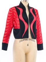 Swirl Brocade Crop Jacket Jacket arcadeshops.com