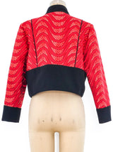 Swirl Brocade Crop Jacket Jacket arcadeshops.com