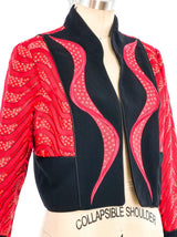 Swirl Brocade Crop Jacket Jacket arcadeshops.com