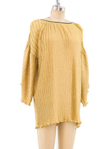 Mary McFadden Pleated Gold Top Top arcadeshops.com