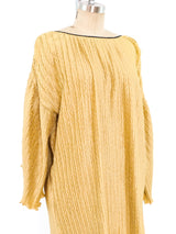 Mary McFadden Pleated Gold Top Top arcadeshops.com