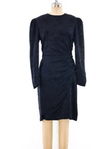 Flora Kung Draped Silk Little Black Dress Dress arcadeshops.com