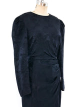 Flora Kung Draped Silk Little Black Dress Dress arcadeshops.com