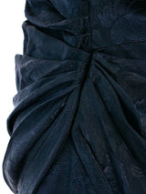 Flora Kung Draped Silk Little Black Dress Dress arcadeshops.com