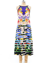 Mary Katrantzou Floral Striped Dress Dress arcadeshops.com