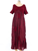 Corrugated Pleat and Cotton Gauze Maxi Dress Dress arcadeshops.com