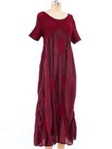 Corrugated Pleat and Cotton Gauze Maxi Dress Dress arcadeshops.com