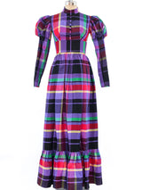 Taffeta Plaid Ruffle Dress Dress arcadeshops.com