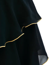 Tiered Ruffle One Shoulder Gown Dress arcadeshops.com