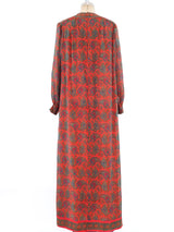 Treacy Lowe Paisley Printed Silk Maxi Dress Dress arcadeshops.com