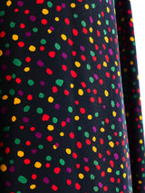 Yves Saint Laurent Printed Silk Blouse Top arcadeshops.com