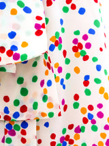 Yves Saint Laurent Confetti Printed Silk Blouse Top arcadeshops.com