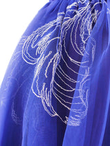Periwinkle Embroidered Net Party Dress Dress arcadeshops.com