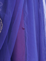 Periwinkle Embroidered Net Party Dress Dress arcadeshops.com
