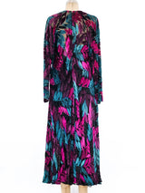 Stavropoulos Jewel Tone Velvet Burnout Gown Dress arcadeshops.com