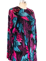 Stavropoulos Jewel Tone Velvet Burnout Gown Dress arcadeshops.com