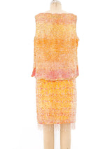 Oscar de la Renta Beaded Fringe Ensemble Suit arcadeshops.com