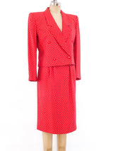 Valentino Polka Dot Skirt Suit Suit arcadeshops.com