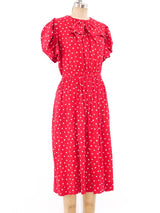 Jean Patou Dotted Red Dress Dress arcadeshops.com