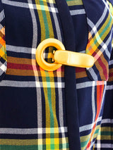 Ungaro Cropped Plaid Jacket with Hook Hardware Jacket arcadeshops.com