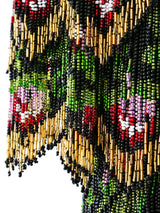 Beaded Fringe Silk Top Top arcadeshops.com