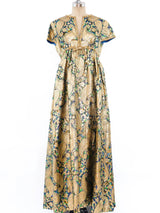 Malcolm Starr Metallic Brocade Gown Dress arcadeshops.com