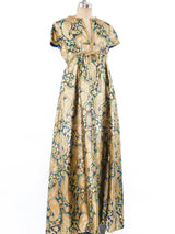 Malcolm Starr Metallic Brocade Gown Dress arcadeshops.com