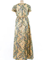 Malcolm Starr Metallic Brocade Gown Dress arcadeshops.com