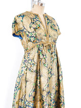 Malcolm Starr Metallic Brocade Gown Dress arcadeshops.com