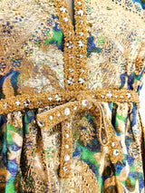 Malcolm Starr Metallic Brocade Gown Dress arcadeshops.com