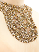 Jeweled Bib Belted Jersey Dress Dress arcadeshops.com