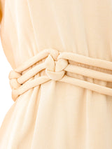 Jeweled Bib Belted Jersey Dress Dress arcadeshops.com