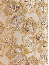 Embellished Metallic Sleeveless Gown Dress arcadeshops.com