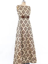 Diamond Brocade Sleeveless Maxi Dress Dress arcadeshops.com
