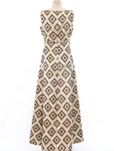 Diamond Brocade Sleeveless Maxi Dress Dress arcadeshops.com
