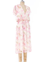 Pastel Silk Floral Dress Dress arcadeshops.com