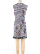Christian Dior Fringed Tapestry Sleeveless Dress Dress arcadeshops.com