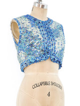 Floral Chiffon Maxi Dress with Beaded Vest Dress arcadeshops.com